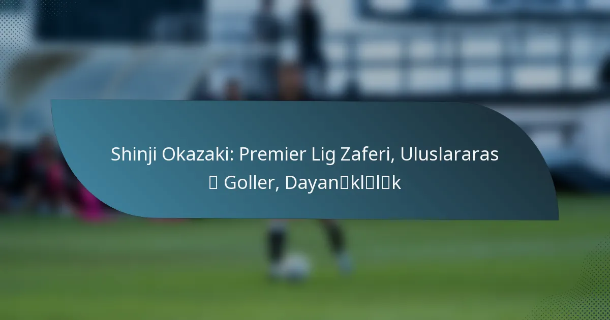 Shinji Okazaki: Premier Lig Zaferi, Uluslararası Goller, Dayanıklılık